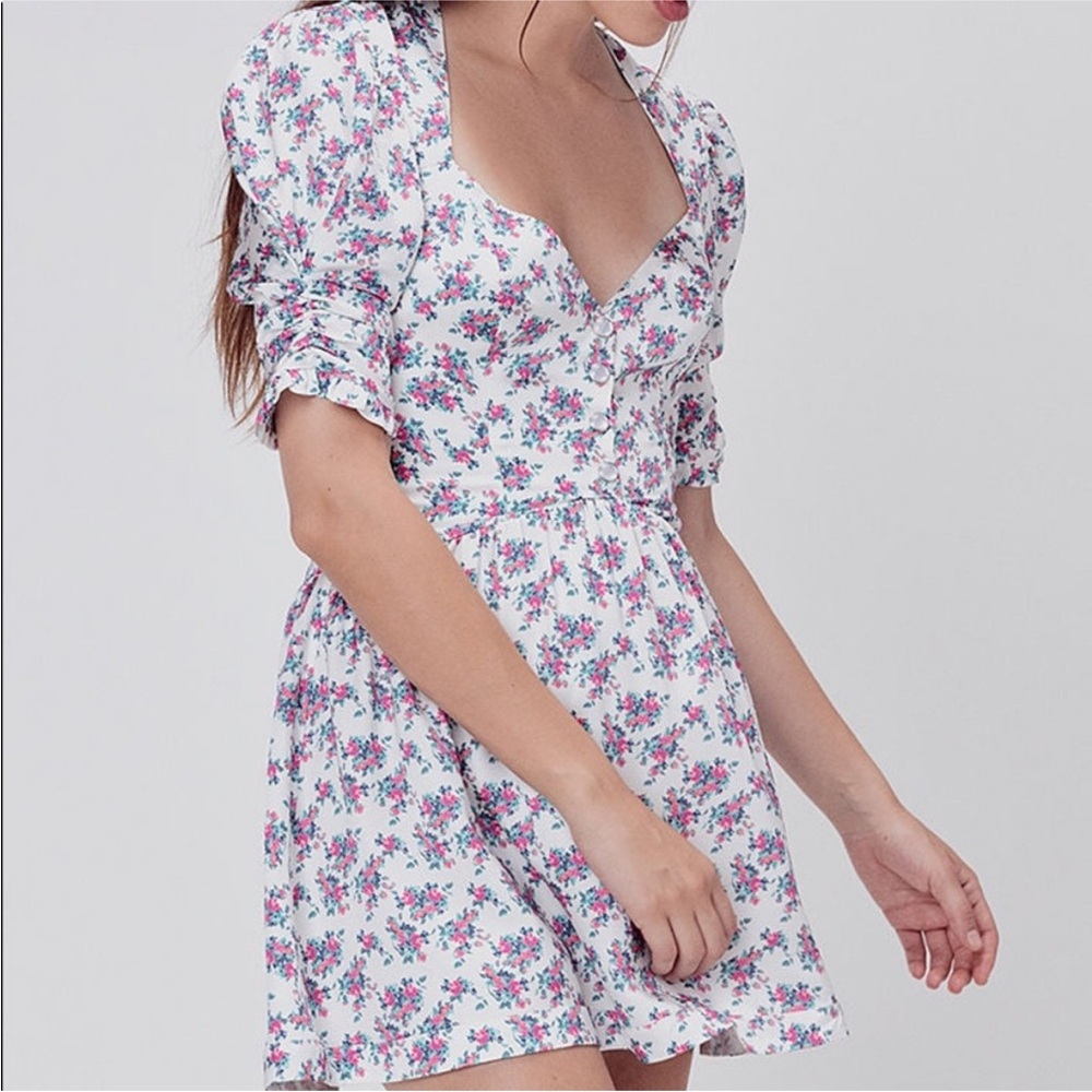 NWT For love and lemons Taggart floral print mini dress size M - Picture 2 of 13